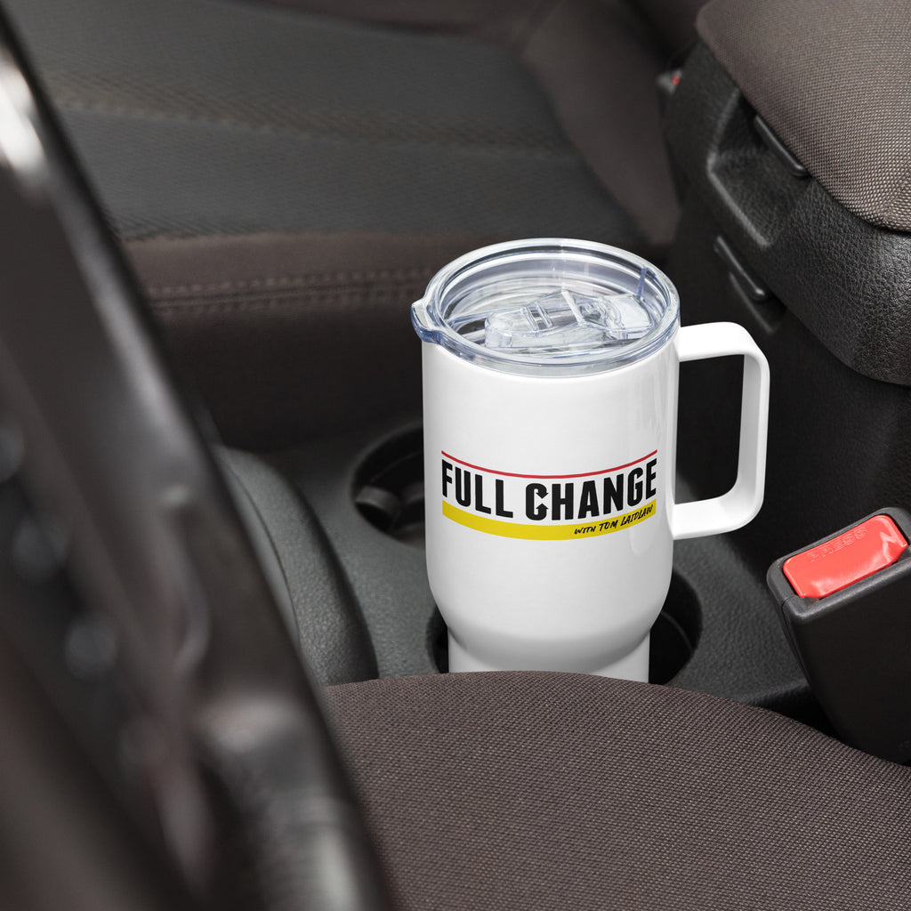 Travel mug with a handle Travel mug with a handle